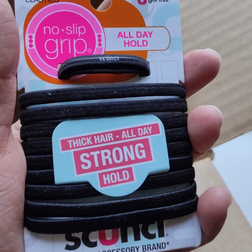 Scunci 防滑握力鬆緊帶，舒適，全天強力固定，黑色，10 件 香港