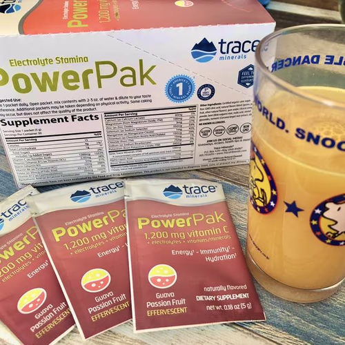Trace Minerals 電解質 Stamina PowerPak，番石榴百香果，30 包，每包 0.18 盎司（5 克） 香港