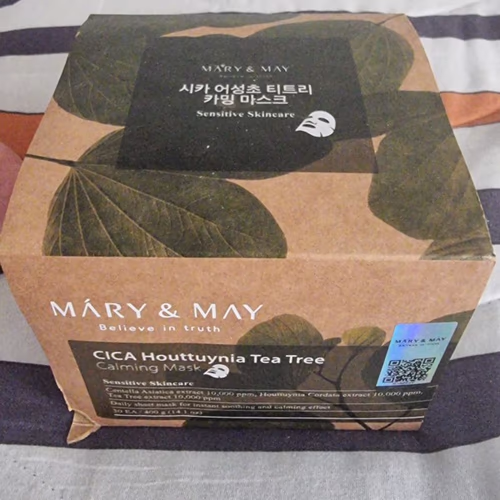 Mary & May CICA 魚腥草茶樹鎮靜美容面膜,30 片,14.1 盎司(400 克) 香港 Mary & May CICA 魚腥草茶樹鎮靜美容面膜,30 片,14.1 盎司(400 克) 香港