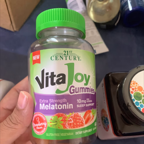 21st Century Vita Joy 褪黑素軟糖，特強，草莓，5 毫克，60 粒軟糖 香港
