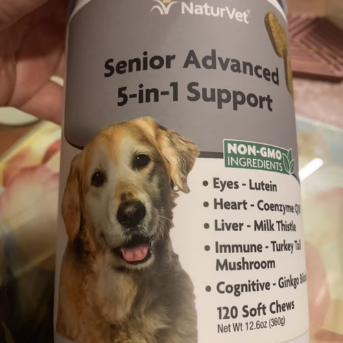 NaturVet 高級高級 5 合 1 支持,120 顆軟咀嚼片,12.6 盎司(360 克) 香港 NaturVet 高級高級 5 合 1 支持,120 顆軟咀嚼片,12.6 盎司(360 克) 香港