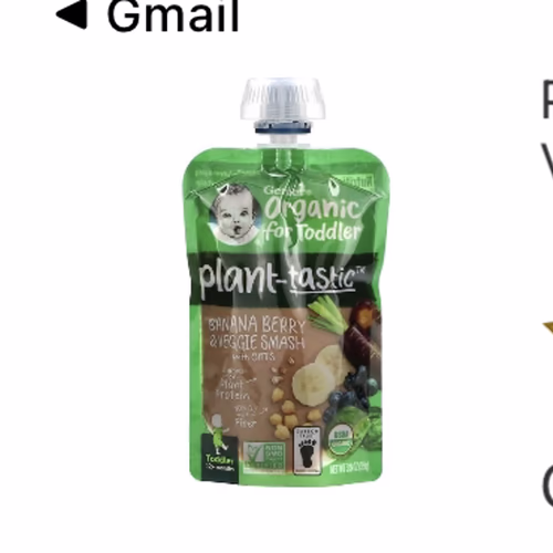 Gerber 袋裝果泥膳食 Gerber 袋裝果泥膳食
