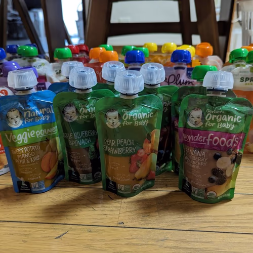 Gerber 嬰兒有機食品,第二食品,蘋果,藍莓,菠菜,3.5 盎司(99 克) 香港 Gerber 嬰兒有機食品,第二食品,蘋果,藍莓,菠菜,3.5 盎司(99 克) 香港