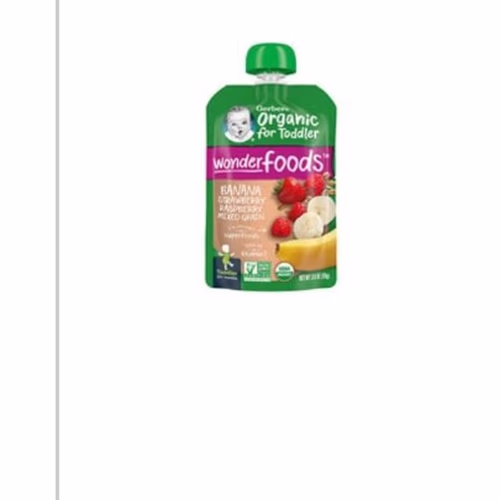 Gerber 有機適合幼兒,Wonder Foods,12 個月以上,香蕉、草莓、覆盆子、混合穀物,3.5 盎司(99 克) 香港 Gerber 有機適合幼兒,Wonder Foods,12 個月以上,香蕉、草莓、覆盆子、混合穀物,3.5 盎司(99 克) 香港