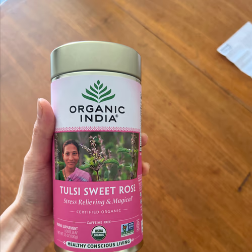 Organic India 圖爾西甜玫瑰，不含咖啡因，3.5 盎司（100 克） 香港