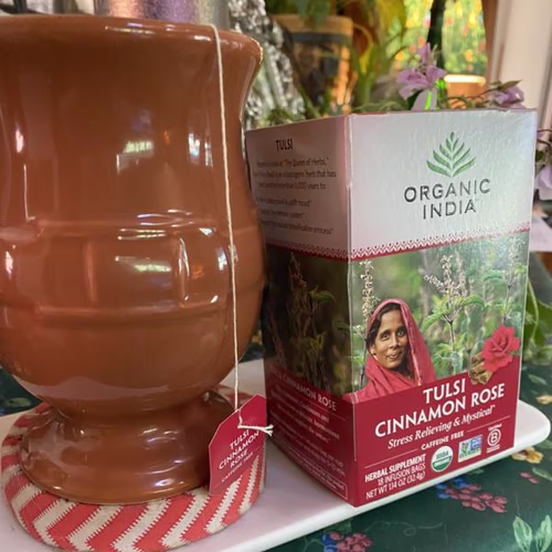 Organic India 圖爾西茶,肉桂玫瑰,不含咖啡因,18 袋輸液,1.14 盎司(32.4 克) 香港 Organic India 圖爾西茶,肉桂玫瑰,不含咖啡因,18 袋輸液,1.14 盎司(32.4 克) 香港