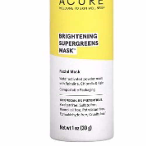 ACURE 亮白 Supergreens 美容面膜,1 盎司(30 克) 香港 ACURE 亮白 Supergreens 美容面膜,1 盎司(30 克) 香港
