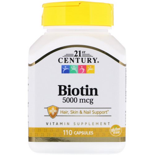 21st Century, Biotin, 5000 mcg, 110 Capsules Review