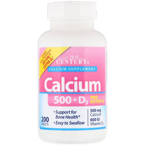 21st Century, Calcium 500 + D3 Plus Extra D3, 200 Tablets Review