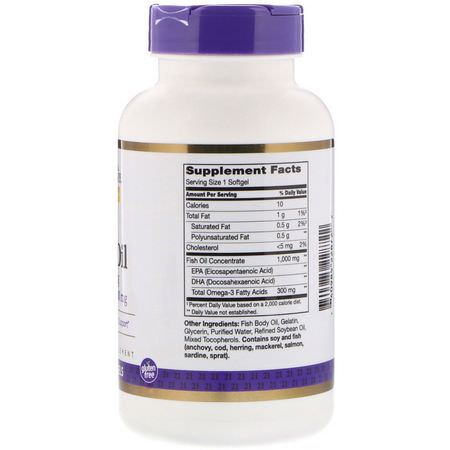Omega-3魚油, EPA DHA: 21st Century, Fish Oil, 1,000 mg, 120 Softgels