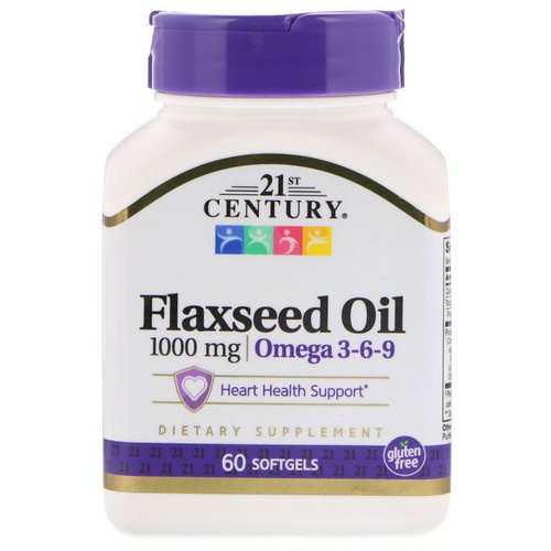 21st Century, Flaxseed Oil, 1,000 mg, 60 Softgels Review
