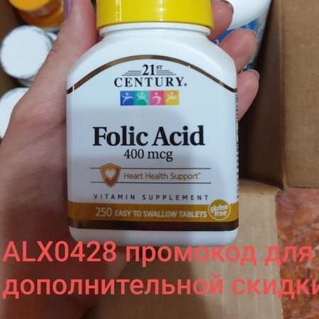 21st Century Folic Acid - 葉酸, 維生素B, 維生素, 補品