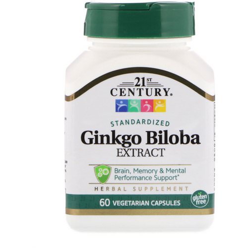 21st Century, Ginkgo Biloba Extract, Standardized, 60 Vegetarian Capsules Review