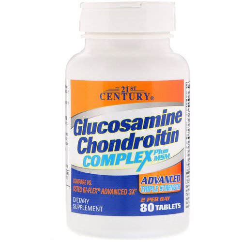 21st Century, Glucosamine Chondroitin Complex Plus MSM, Advanced Triple Strength, 80 Tablets Review
