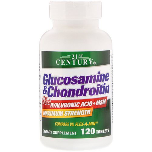 21st Century, Glucosamine & Chondroitin Plus Hyaluronic Acid + MSM, 120 Tablets Review