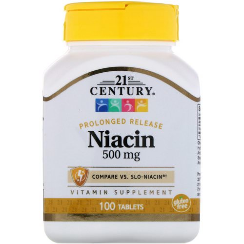 21st Century, Niacin, Prolonged Release, 500 mg, 100 Tablets Review