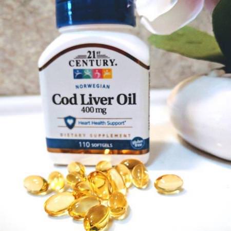 21st Century Cod Liver Oil - 魚肝油, 歐米茄EPA DHA, 魚油, 補品