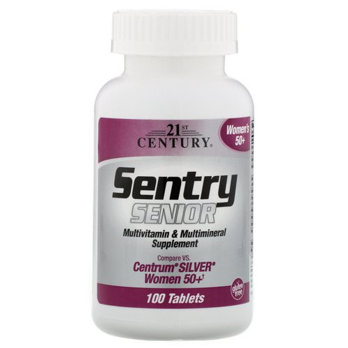 21st Century, Sentry Senior, Multivitamin & Multimineral Supplement, Women's 50+, 100 Tablets Review