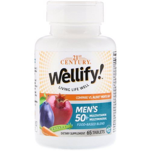 21st Century, Wellify, Men's 50+, Multivitamin Multimineral, 65 Tablets Review
