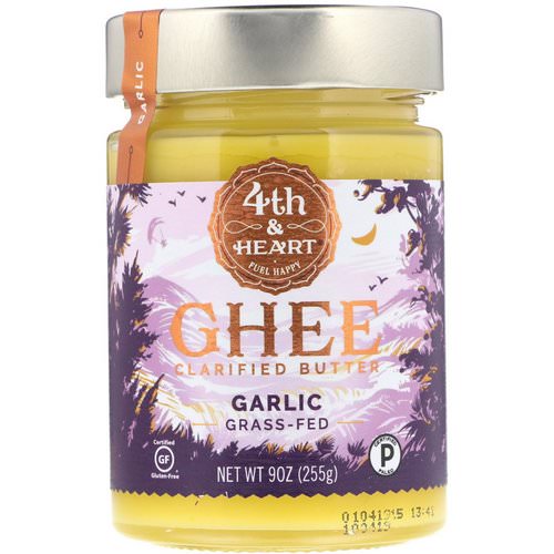 4th & Heart, Ghee Clarified Butter, Grass-Fed, Garlic, 9 oz (255 g) Review