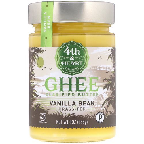 4th & Heart, Ghee Clarified Butter, Grass-Fed, Vanilla Bean, 9 oz (225 g) Review