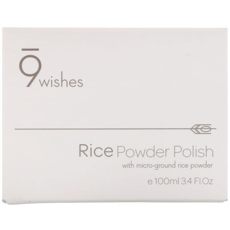 去角質, 去角質: 9Wishes, Rice Powder Polish, 3.4 fl oz (100 ml)