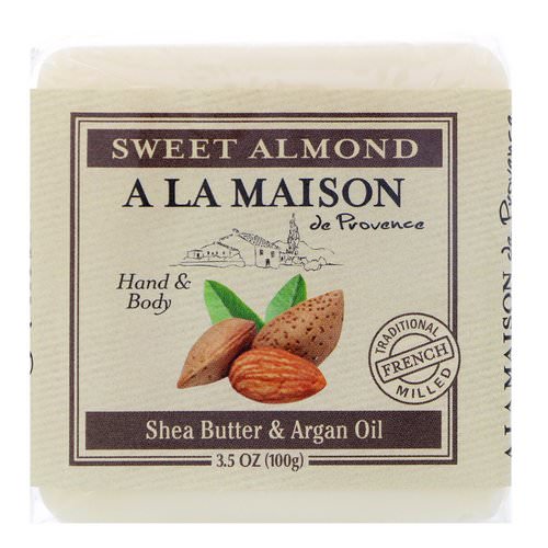 A La Maison de Provence, Hand & Body Bar Soap, Sweet Almond, 3.5 oz (100 g) Review