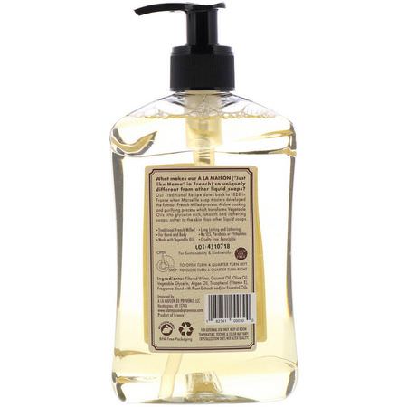 沐浴露, 沐浴露: A La Maison de Provence, Hand & Body Liquid Soap, White Tea with Olive and Argan Oils, 16.9 fl oz (500 ml)
