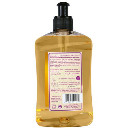 沐浴露, 沐浴露: A La Maison de Provence, Hand & Body Liquid Soap, Rose Lilac, 16.9 fl oz (500 ml)