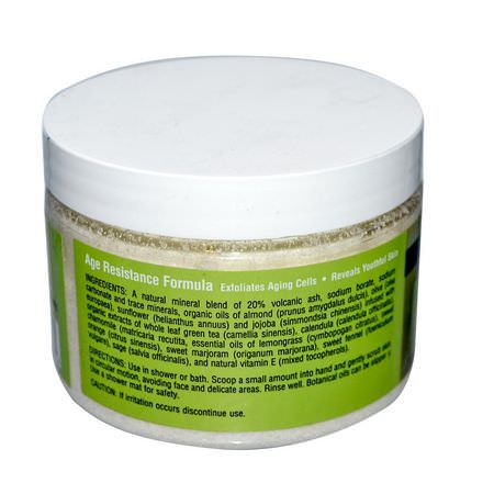 拋光, 身體磨砂膏: Abra Therapeutics, Green Tea Body Scrub, Green Tea & Lemongrass, 10 oz (283 g)