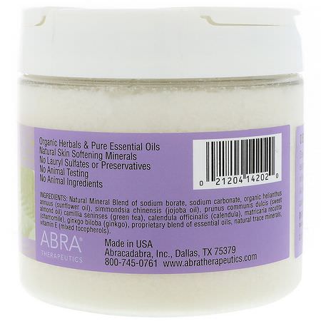 拋光, 身體磨砂: Abra Therapeutics, Natural Body Scrub, Deep Relaxation, Lavender and Melissa, 18 oz (510 g)