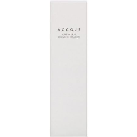 面部保濕霜, 皮膚護理: Accoje, Vital in Jeju, Essence in Emulsion, 130 ml