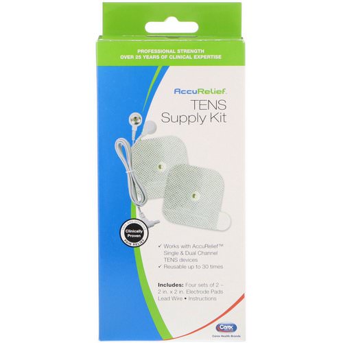 AccuRelief, TENS Supply Kit, 4 Sets of 2 Electrode Pads & 1 Lead Wire Review