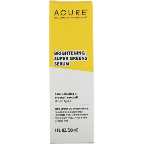 Acure, Brightening, Super Greens Serum, 1 fl oz (30 ml) Review