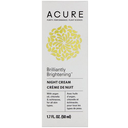 Acure, Brilliantly Brightening, Night Cream, 1.7 fl oz (50 ml) Review
