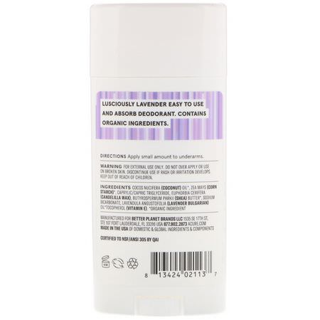 浴用除臭劑: Acure, Deodorant, Lavender & Coconut, 2.25 oz (63.78 g)