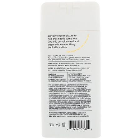 護髮素, 護髮素: Acure, Mega Moisture Conditioner, Argan Oil & Pumpkin, 12 fl oz (354 ml)