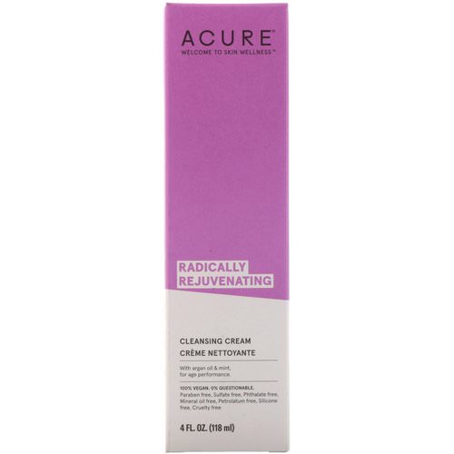 Acure, Radically Rejuvenating, Cleansing Cream, 4 fl oz (118 ml) Review