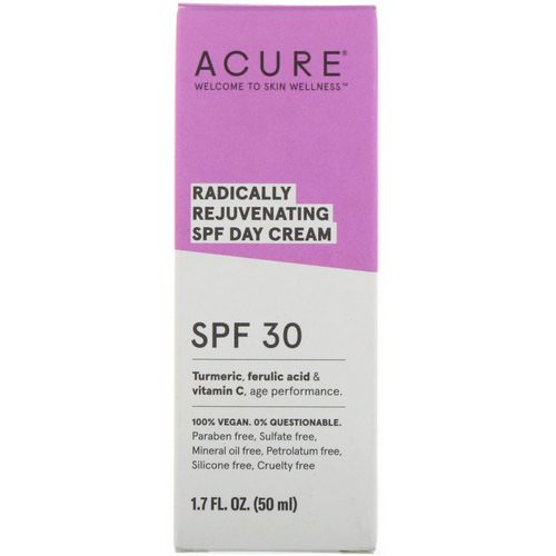Acure, Radically Rejuvenating Day Cream, SPF 30, 1.7 fl oz (50 ml) Review