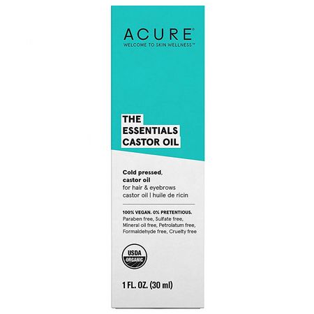 蓖麻, 按摩油: Acure, The Essentials Castor Oil, 1 fl oz (30 ml)