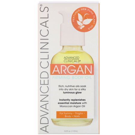 Argan Oil, Beauty: Advanced Clinicals, Argan, Firming Body Oil, 3.8 fl oz (112 ml)