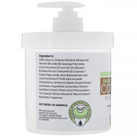 椰子護膚, 美容: Advanced Clinicals, Coconut Oil Moisturizing Cream, 16 oz (454 g)