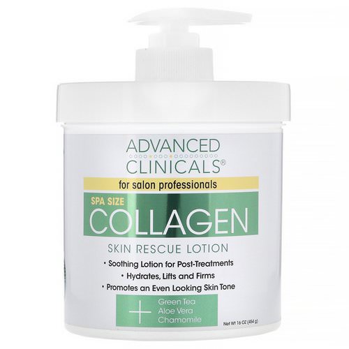Advanced Clinicals, Collagen, Skin Rescue Lotion, 16 oz (454 g) Review