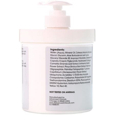 乳液, 浴液: Advanced Clinicals, CoQ10, Wrinkle Defense Cream, 16 oz (454 g)