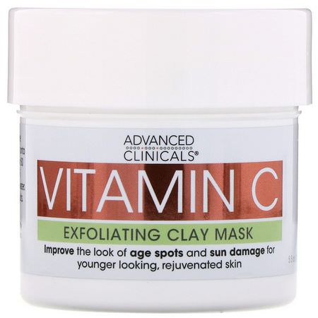 Advanced Clinicals Clay Masks Vitamin C Beauty - 維生素C, 粘土面膜, 果皮, 面膜