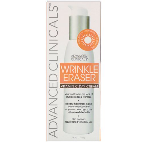 Advanced Clinicals, Wrinkle Eraser, Vitamin C Day Cream, 4 fl oz (118 ml) Review