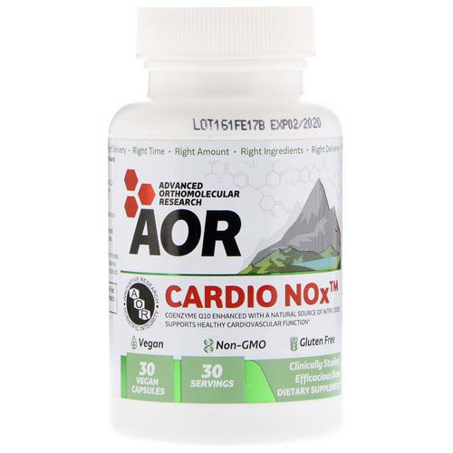 Advanced Orthomolecular Research AOR, Cardio Nox, 30 Vegan Capsules Review