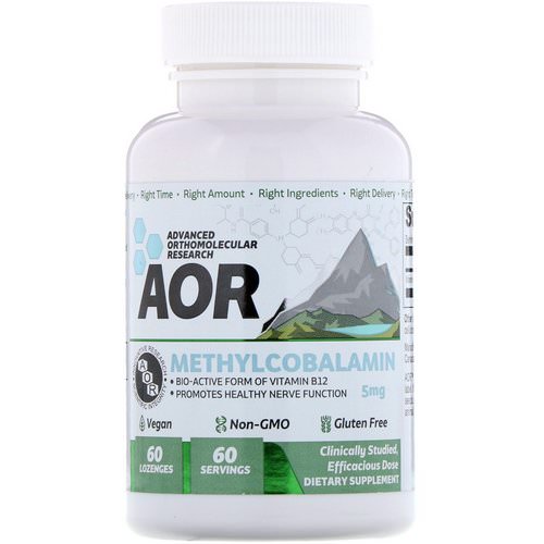 Advanced Orthomolecular Research AOR, Methylcobalamin, 5 mg, 60 Lozenges Review