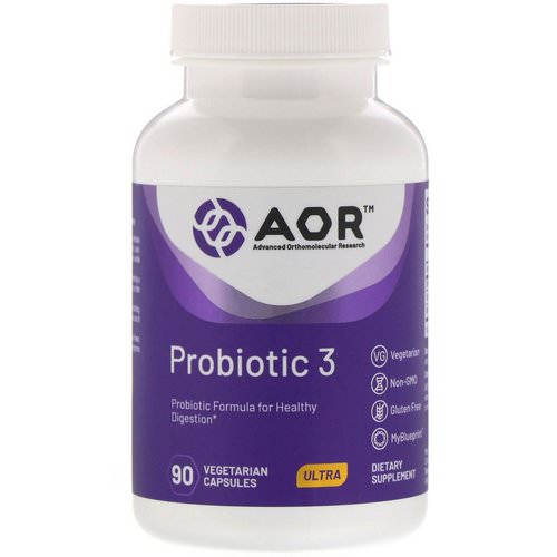 Advanced Orthomolecular Research AOR, Probiotic 3, 90 Vegetarian Capsules Review