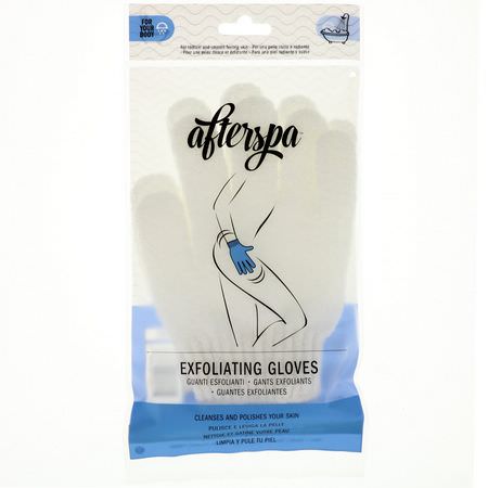 洗澡, 淋浴: AfterSpa, Exfoliating Gloves, 1 Pair